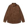 Men's Long Sleeve Corduroy Shirt - Japanese Retro Plaid Jacket for Spring & Autumn