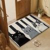 Cat Bathroom Rugs Non Slip Machine Washable Soft Microfiber Absorbent Cute Rug for Tub Shower Sink Home Decor Accessories