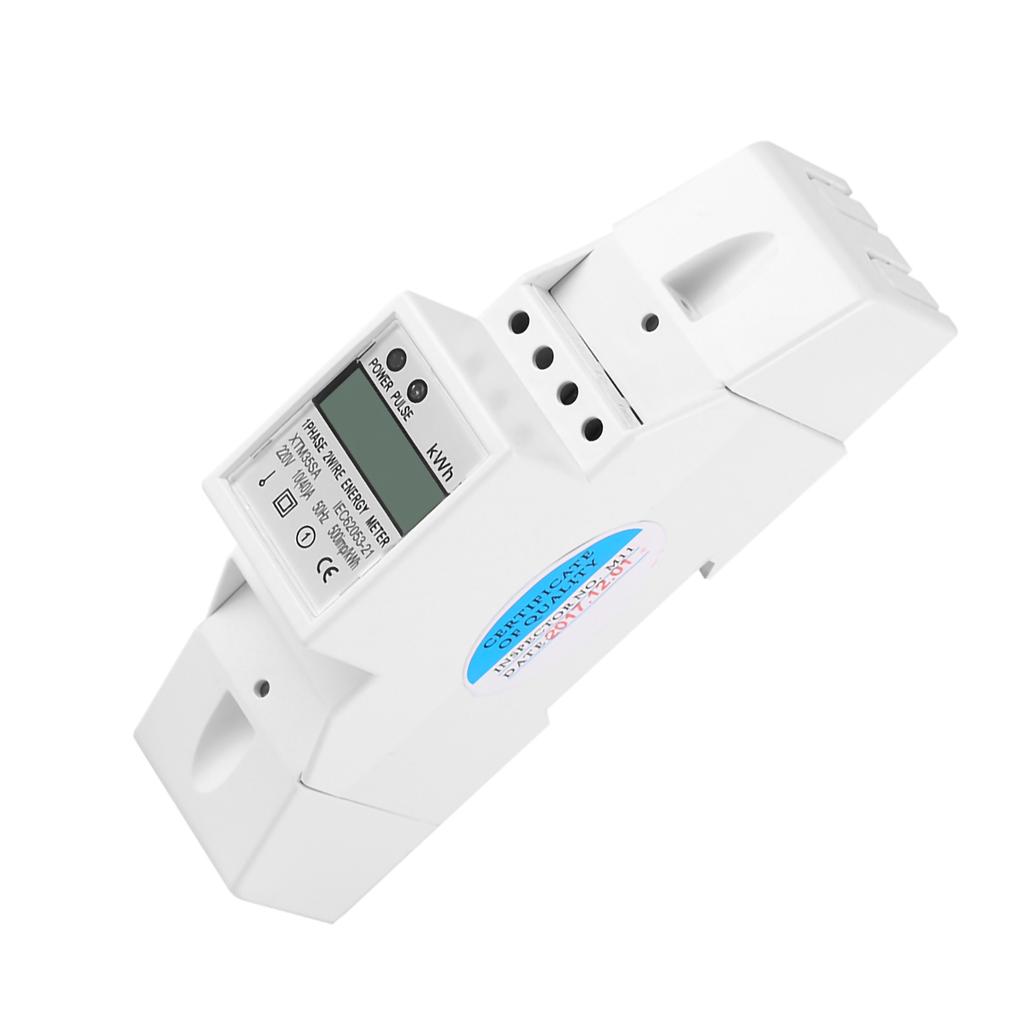 Contor electric digital LCD monofazat șină DIN 1040A Contor electronic KWh