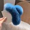 2Pcs Large Size Faux Furs Hair Clip For Long Hair Strong Hold Korean Style Fashion Accessory Multiple Colors Available