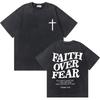 T-shirt Grafiche Vintage Lavate Cristiane Gesù Buona Novella Dio Ti Ama Versetto Biblico Unisex Moda Donna Casual T-shirt Oversize