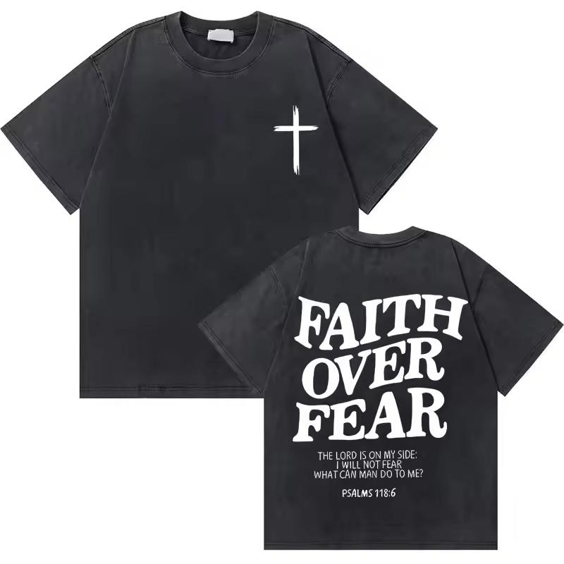 T-shirt Grafiche Vintage Lavate Cristiane Gesù Buona Novella Dio Ti Ama Versetto Biblico Unisex Moda Donna Casual T-shirt Oversize