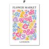 Flower Poster Canvas Painting Abstract Art Flower Market Print Nordic Style Wall Art Picture for Living Room Home Decoration