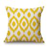 Yellow Geometric Ikat Nordic Mosaic Pattern Home Decorative Cotton Linen Sofa Throw Pillow Case Car Chaie Seat Cushion Cover