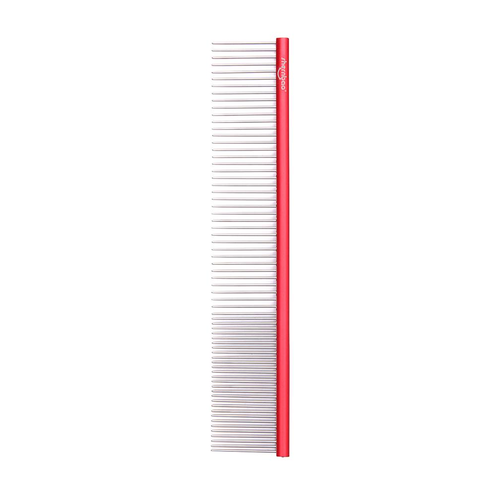 Shernbao TSC245 dog grooming comb, dog hair removal comb, metal dog comb for pet groomers (Black,24.5cmX3.4cm) чёрный