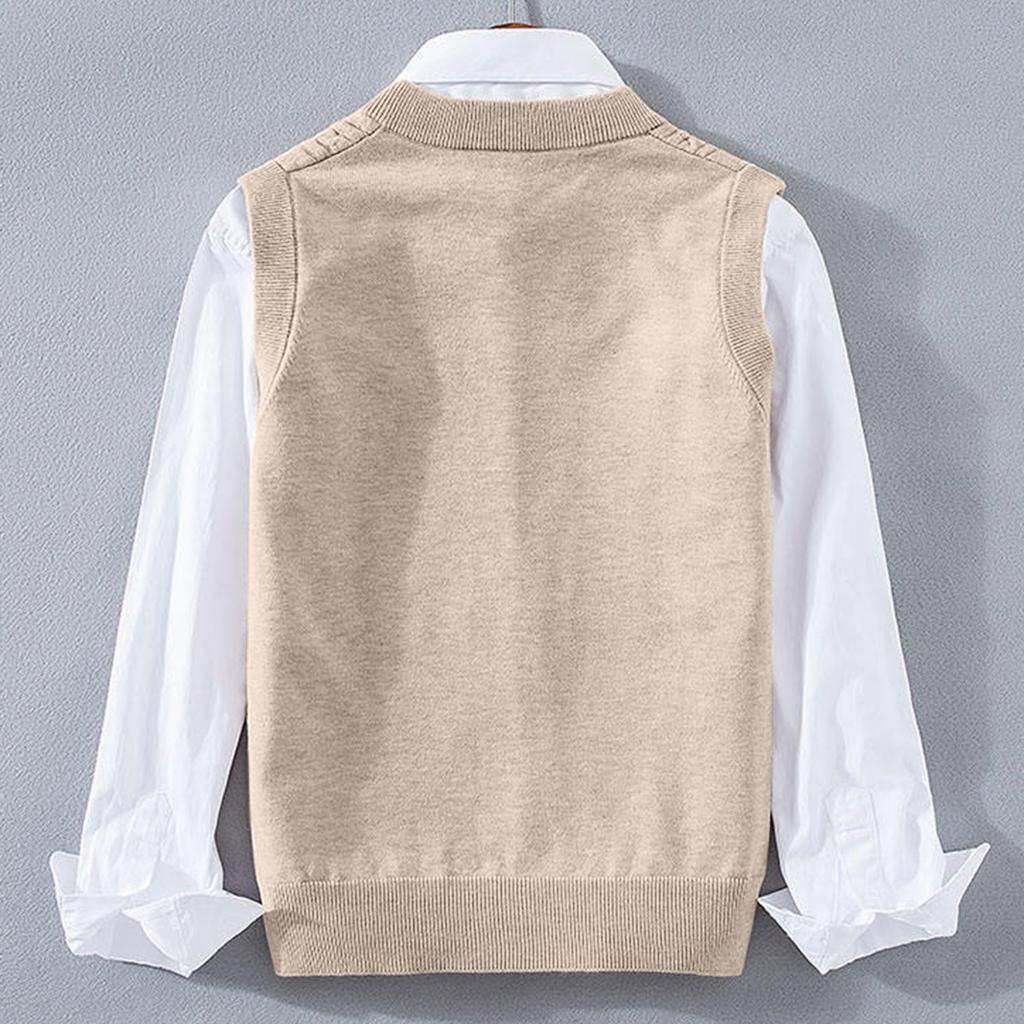 Gilet senza maniche in maglia spessa con scollo a V da uomo