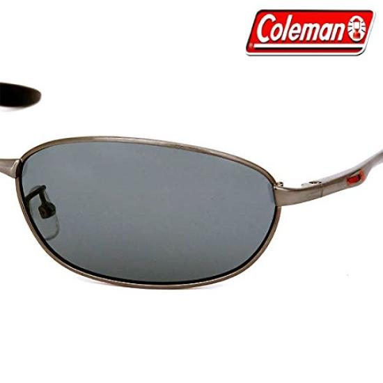 Coleman Polarized Shirred Spring Hinge CO3008-1 Sunglasses, Gunmetal,