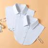 Fashion Front Tie White Fake Collar for Women Stand Detachable Collar Fake Girls Vintage Lace Ladies False Blouse Collar