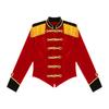 Giacca Cappotto di Velluto da Domatore di Circo per Donna Costume di Halloween Cosplay Collo Alto Spallina Frangiata per Gioco di Ruolo