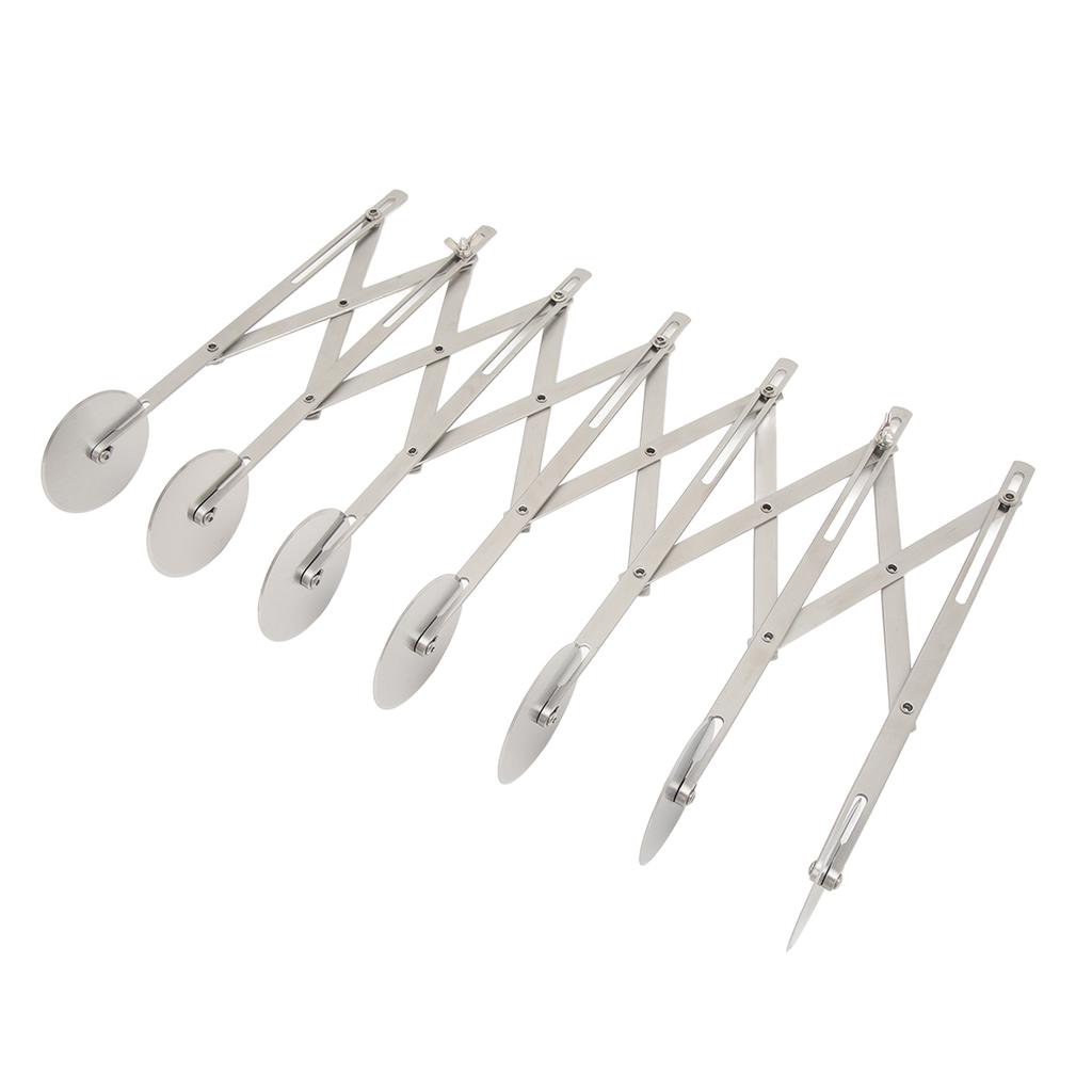 7 Wheel Pastry Cutter Roller Stainless Steel Multifunction Adjustable Width Multi Wheel Dough Cutter for Pizza Noodle