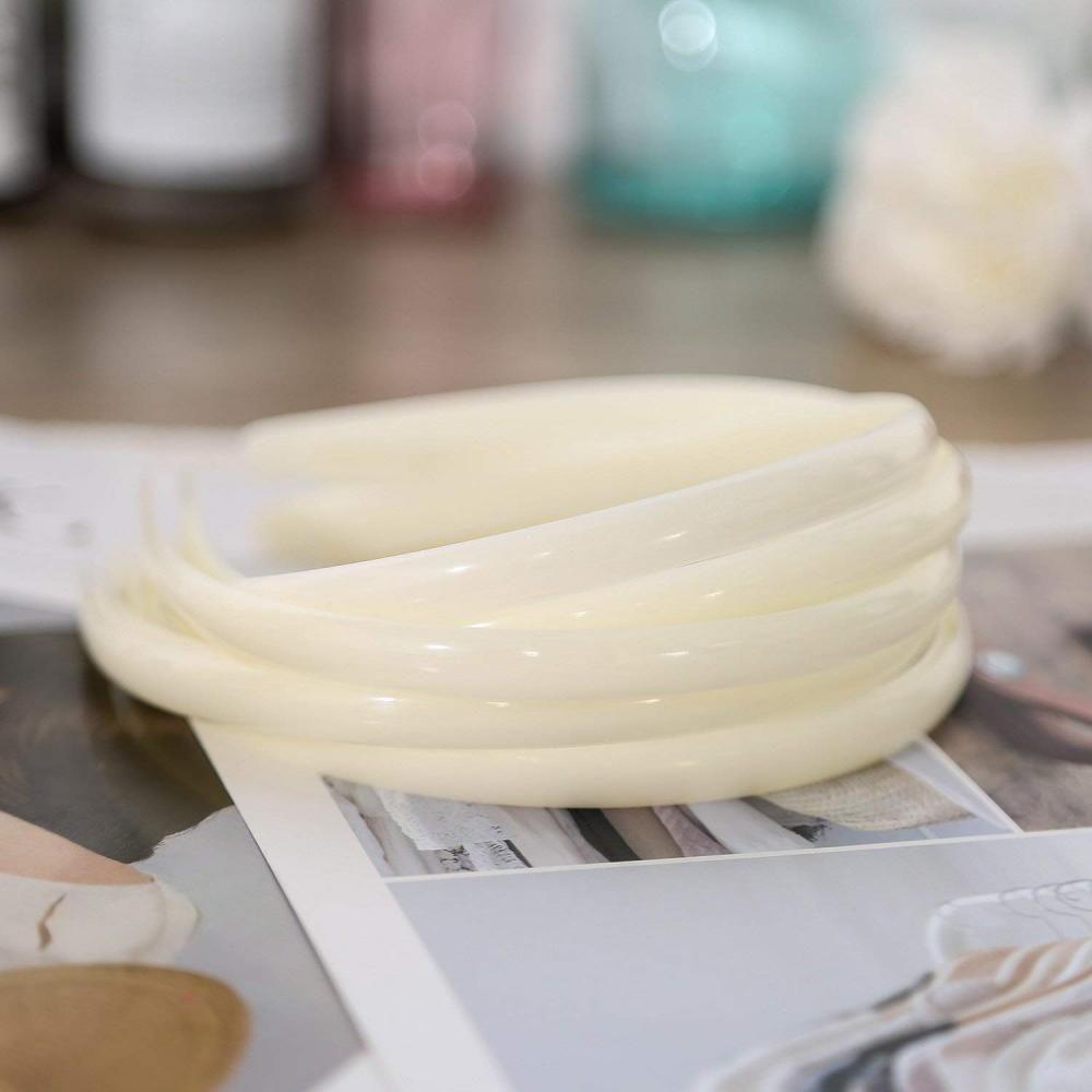 New White Women Girl Hair Accessories Plain Lady Plastic Hair Band Headband No Teeth Hairband