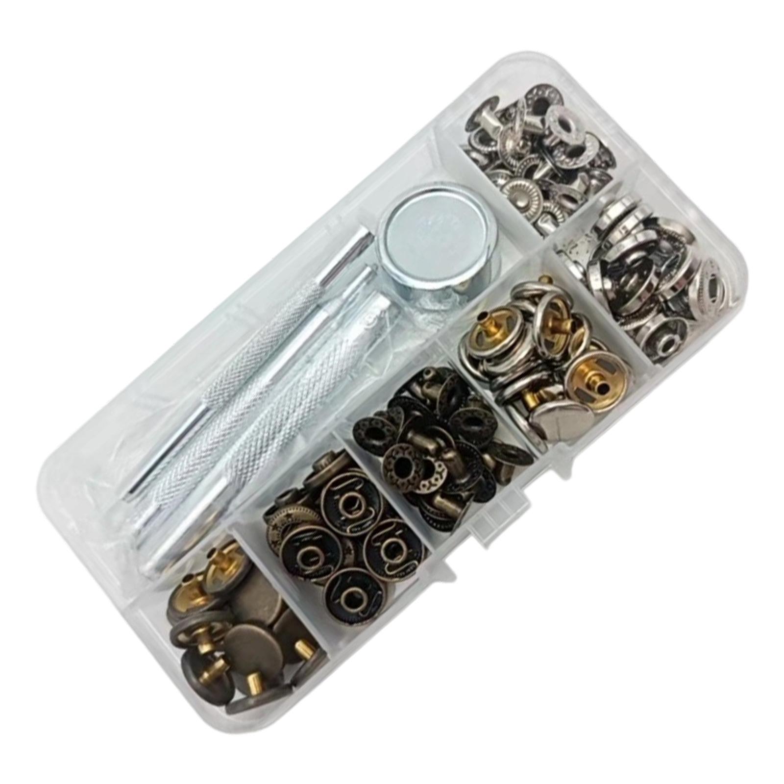 

15mm 12.5mm Antique Copper Snapping Button Kit With Hand Tool Suitable For Jackets Bags Leather Crafting DIYer Projects 12.5mm