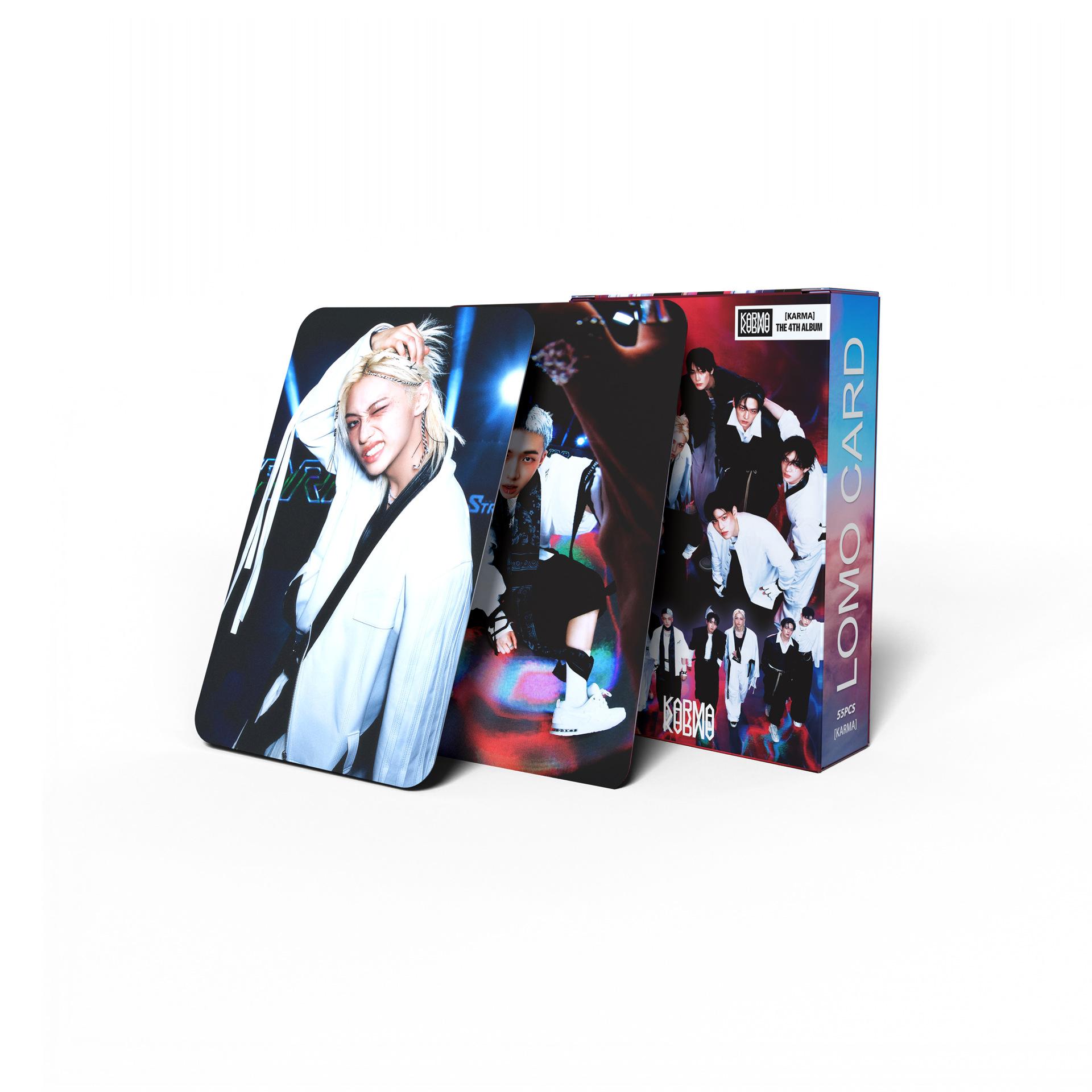 

55 шт. Straykids новий альбом KARMA 4-й периферійний по-картка skzoo прикраса для альбому пам ятна ломо-картка жовтий