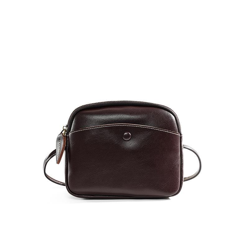 

Высококачественная сумка для телефона из коровьей кожи, универсальная повседневная сумка через плечо и универсальная сумка кроссбоди для поездок на работу кофейный