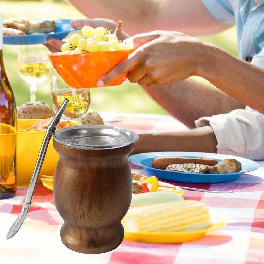 Yerba Mate Kopp 8 Unser Gaver Bærbar Kalebasssett Tesett Kopp/kalebass