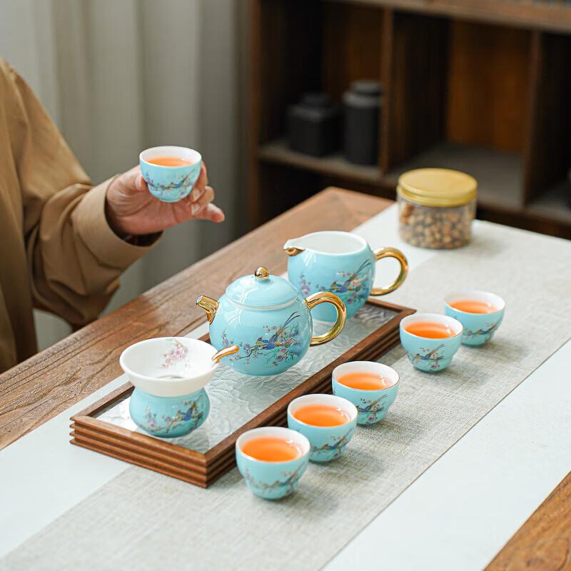 Pianjian Dehua Suet Jade White Porcelain Tea Set