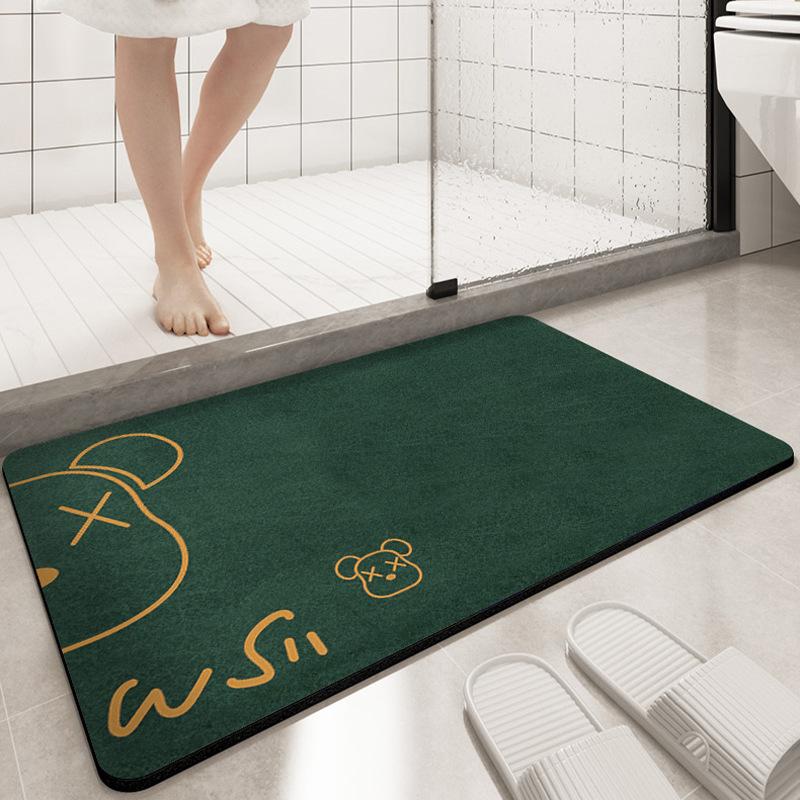 Diatom Mud Mat Cushioned Bathroom Bathroom Door Moisture-wicking Non-slip Mat Home Entry Mat Toilet Pedal Mat Durable