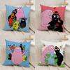 Cartoon Cute BBarbapapas Cushion Cover Silky Short Plush DoubleSided Printed Pillow Case for Sofa All Seasons Home Decor Gift