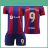 Maglia da Casa Barcellona Messi 10 Lewandowski 9 Gavi 30 Pedri 8 Adatta ai Bambini Varie Taglie Disponibili