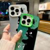 Cute Cartoon Black Cat Electroplate Lanyard Strap Phone Case For iPhone 15 14 13 12 11 16 Pro Max X XS 7 8 Plus Hand Strap Cover