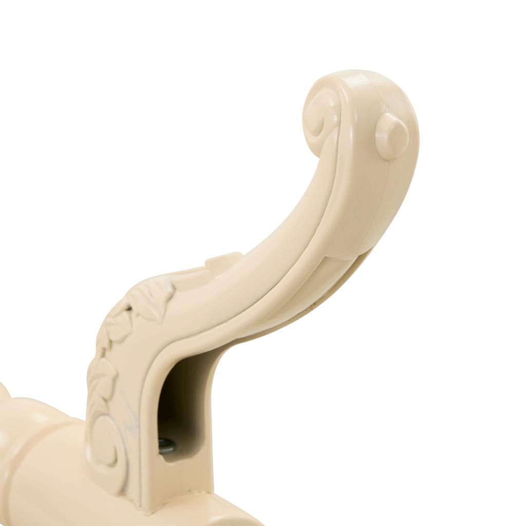 Give Your Home Elegance: Versatile European Coat Rack In Cream-White Solid Wood – Multi-Level, Sturdy, Easy To Assemble and with Non-Slip Feet.