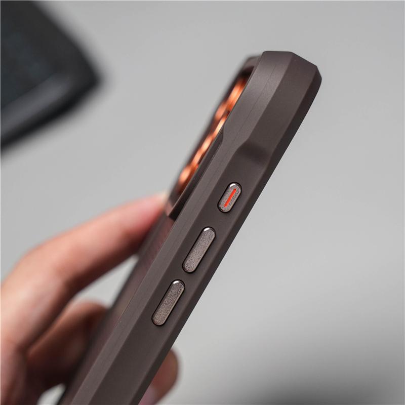 Magnetic Lattice Woven Magsafe Case For iPhone 17 16 Pro Max 17Pro 16Pro Luxury Metal Button Wireless Charging Shockproof Cover