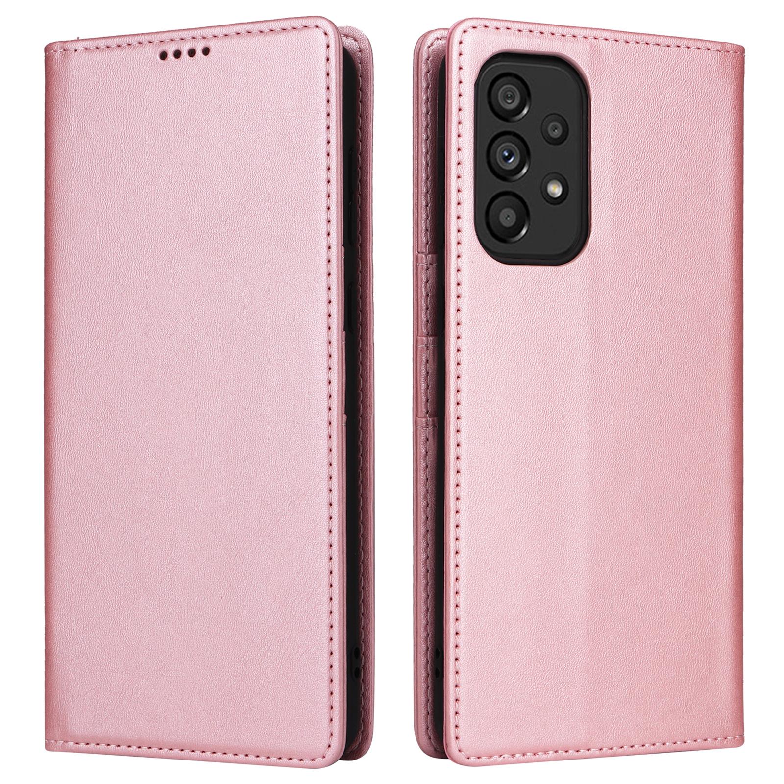 

Чехол для Samsung Galaxy A53 5G из ПУ кожи с RFID-блокировкой, чехол для телефона с магнитной застежкой Pink