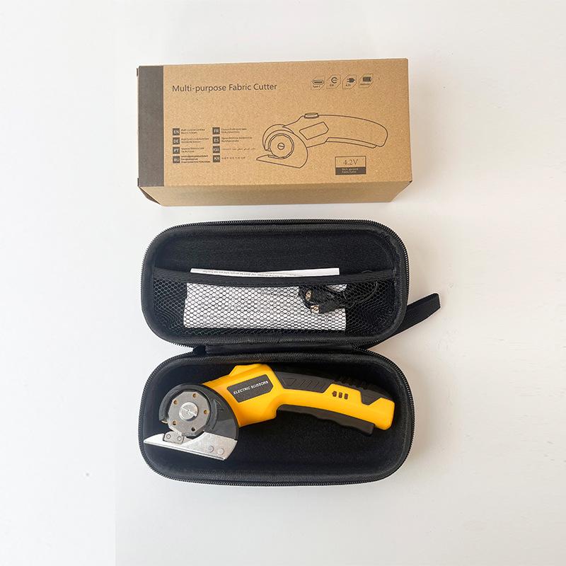 4.2V Electric Handheld Round Knife for Trimming and Cutting Fabric, Carpet, and Leather.