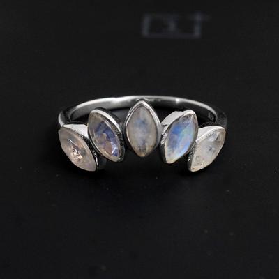 Mondstein Silberring 925 Sterling Silber Handarbeit Schmuck Damen Ring