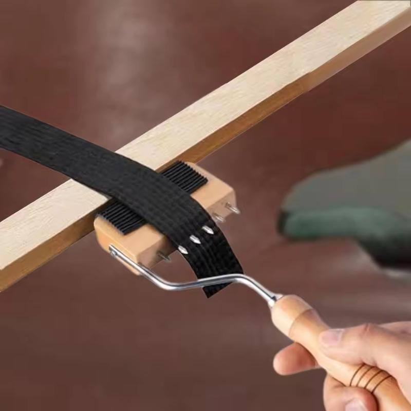 Webbing Stretcher Tight Framing Puller - Wood Handle Upholstery Tool For Carpet Canvas Textile Ribbon Household Frame
