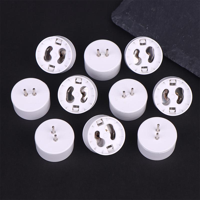 10Pcs Mr16 To Gu10 Socket Base Halogen Light Bulb Lamp Adapter Converter High Temperature Resistance Conversion Lamp Holder
