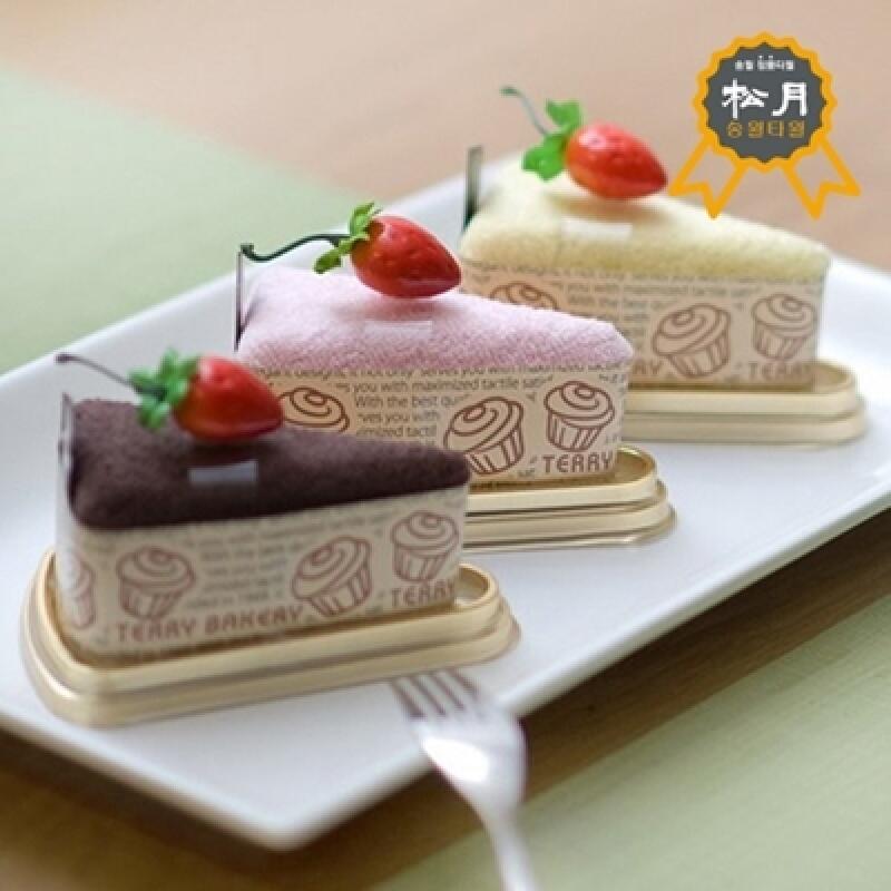 Полотенце Songwol Bakery Треугольный торт (5 кусков) 5 strawberries (pink)