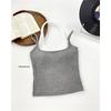 Fashionable Color Block Halterneck Slimming Retro T-Shirt Vest