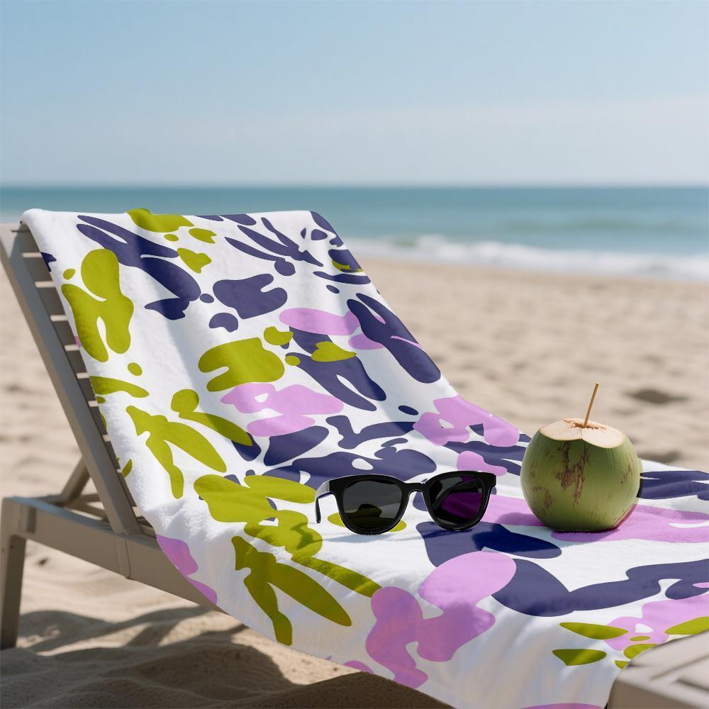 Modern Abstract Charm Oversized Microfiber Beach Towel Sand Proof Quick Dry, Absorbent for Swimming Pool Travel Camping