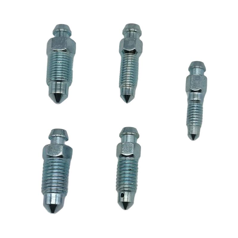 2/10Pcs Motorcycle Brake Caliper Oil Drain Deflation Screws M8 M10 With Rubber Cap For Caliper Air Bleed Nipple Bolts