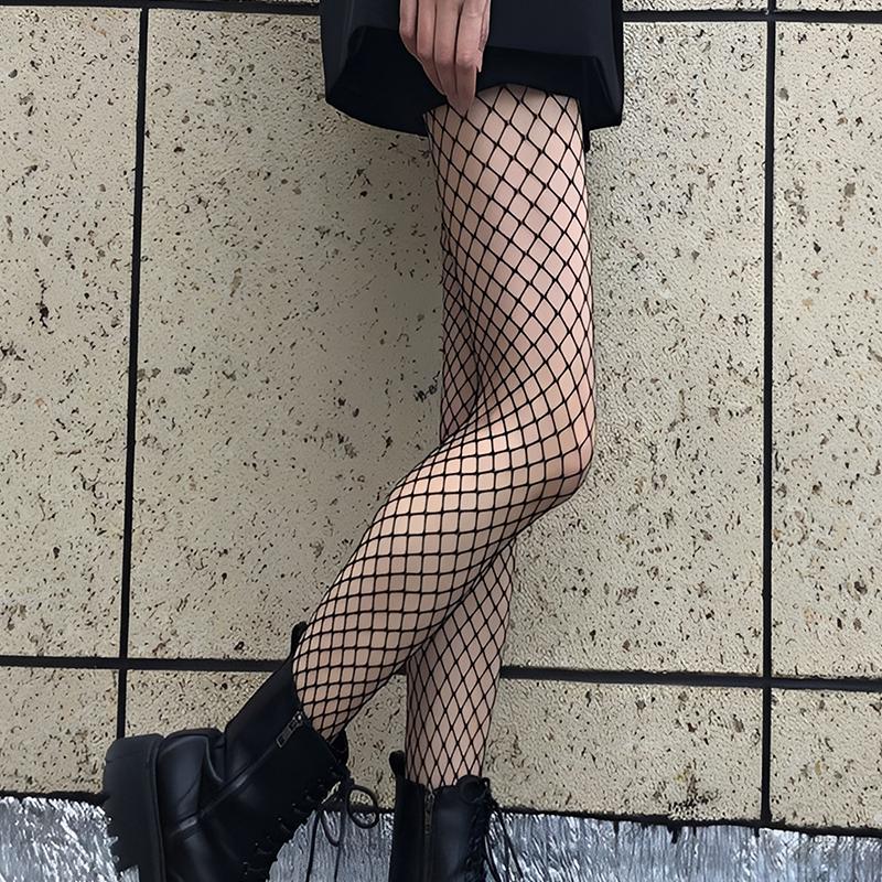 Women Sexy Lingerie Stockings Garter Belt Elastic Stockings Black Fishnet Stocking Thigh Sheer Tights Pantyhose