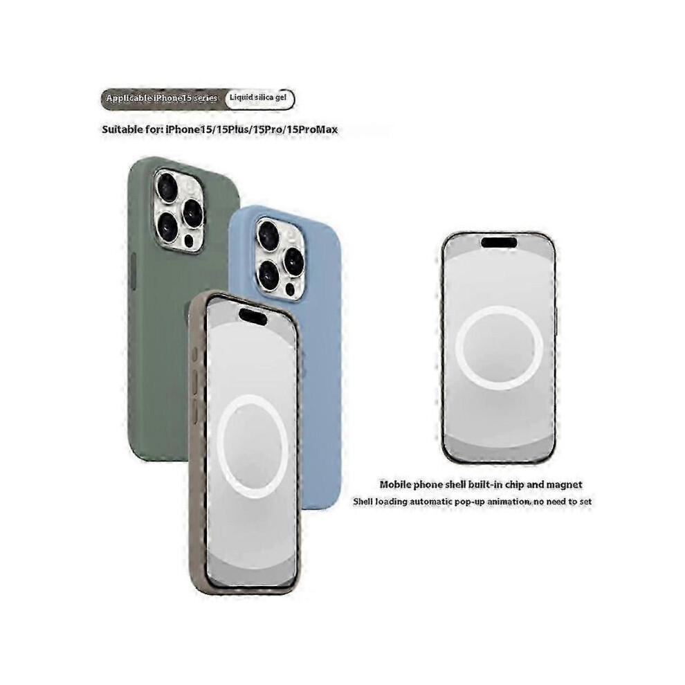 (Yellow)For Iphone 15 Pro Case With Magsafe - Liquid Silicone Protective Cover