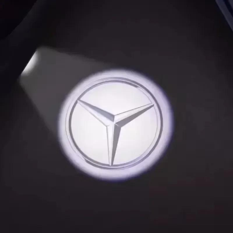 LED Car Door Lights Logo HD Laser Decor Project Ghost Lamp For Mercedes Benz W176 W205 W166 W246 W212 A B C M ML GLA GLS E Class