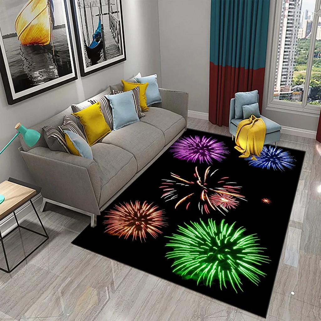 3D Beautiful Art Floor Mat - Creative Holiday Design Area Rug - Indoor Home Decor Living Room Bedroom Kitchen Rug
