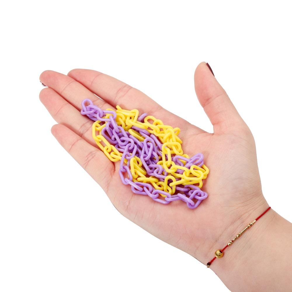 10 Stück/Los 50cm Bunte Acryl-Gliederkette Kunststoff-Kettenglieder für DIY-Halsketten Brillenketten Schmuckherstellung Zubehör