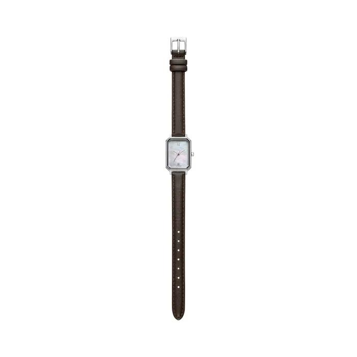 Renata R Octagone Mother-of-Pearl White Leather Watch RWRLLL6BF001WHWH0