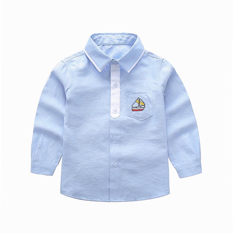 Jungen Langarm Freizeithemd für Frühling und Herbst - Neuer Stil für kleine und mittlere Kinder
