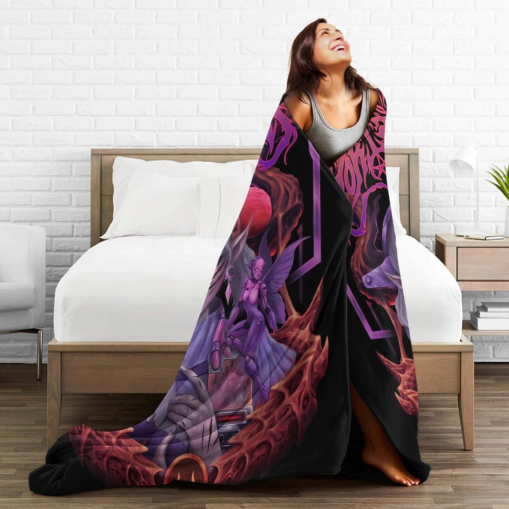 Bring Me The Horizons Blanket MBTH Super Warm Graphic Plush Bedding Throws For Girls Boys Couch Chair Sofa Flannel Bedspread
