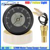 MAIMEIMI Retro 40~120℃ 52MM Water Temperature Gauge with Sensor 10mm RED Yellow Light Temp Meter Indicator for Marine Boat Car