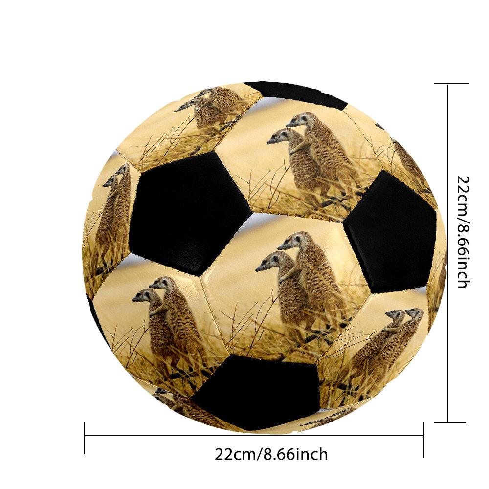 Meerkats Wild Customized picture Size 5 Soccer football Machine Sewn Indoor/Outdoor Training and Matches Personalized Printing soccer