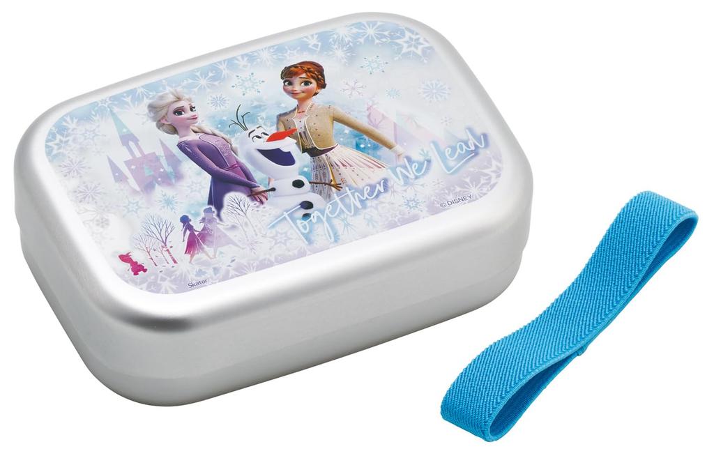 Skater Aluminum Bento Box for 370ml Insulated Lunch Belt Made in Disney Frozen Kids, Capacity, Storage, Included, Japan, 26, Girl's ALB5NV-A