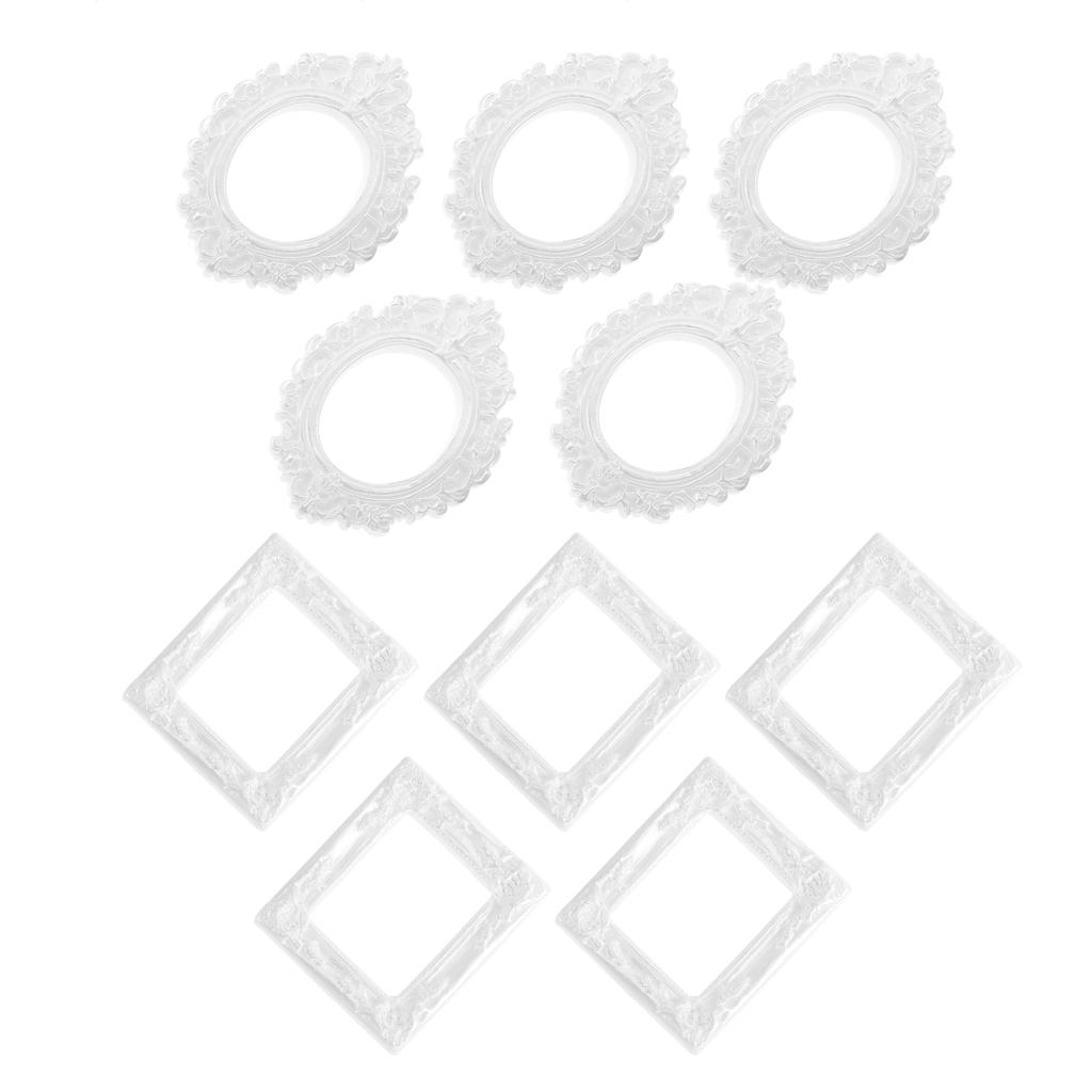 10 Stück DIY Fotorahmen Vintage Deko-Accessoires Retro Kleine Handgefertigte Rahmen Dekorative Bilder Schmuckaufsteller Barock