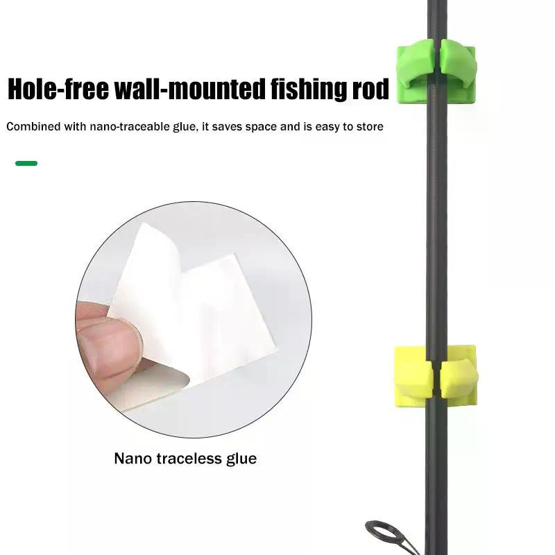 1/2Pcs Portable Silicone Fishing Rod Holder For Various Fishing Pole Fastener Binding Clip Tight Fishing Accessories