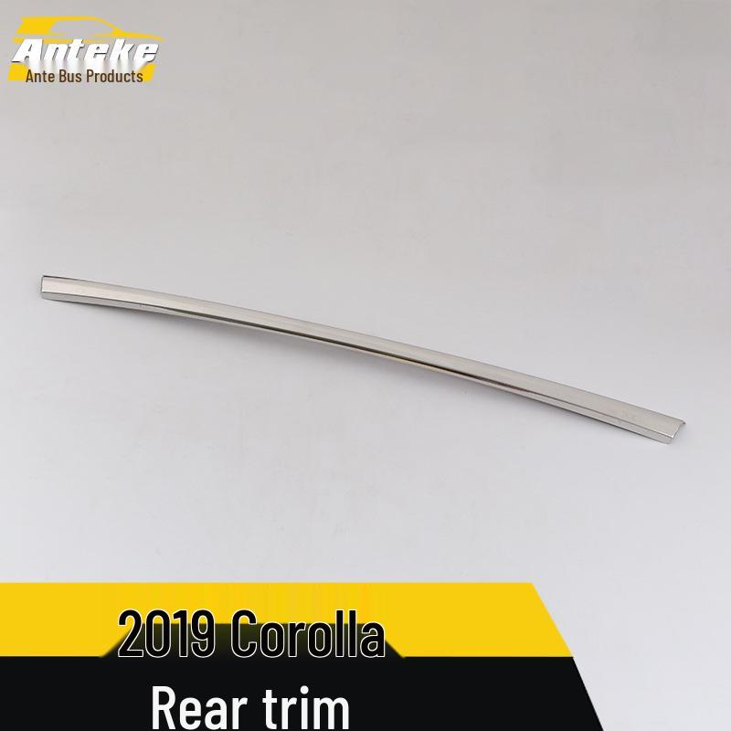 Corolla 2019 Stainless Steel Rear Trim Tailgate Strip Accessory