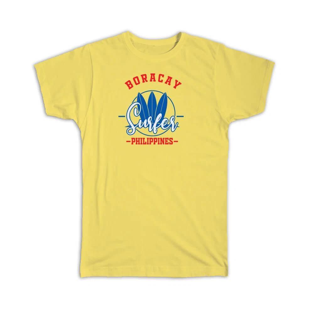 Gift T-Shirt : Boracay Philippines Surfer Tropical Souvenir Travel 4XL